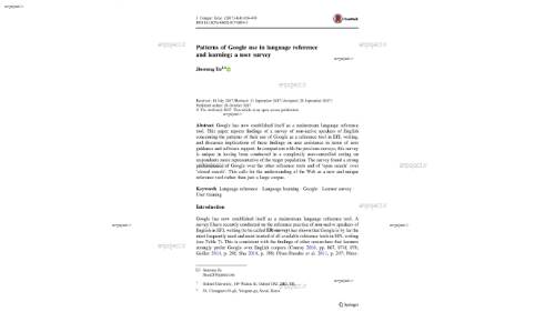 Patterns of Google use in language reference and learning: a user survey